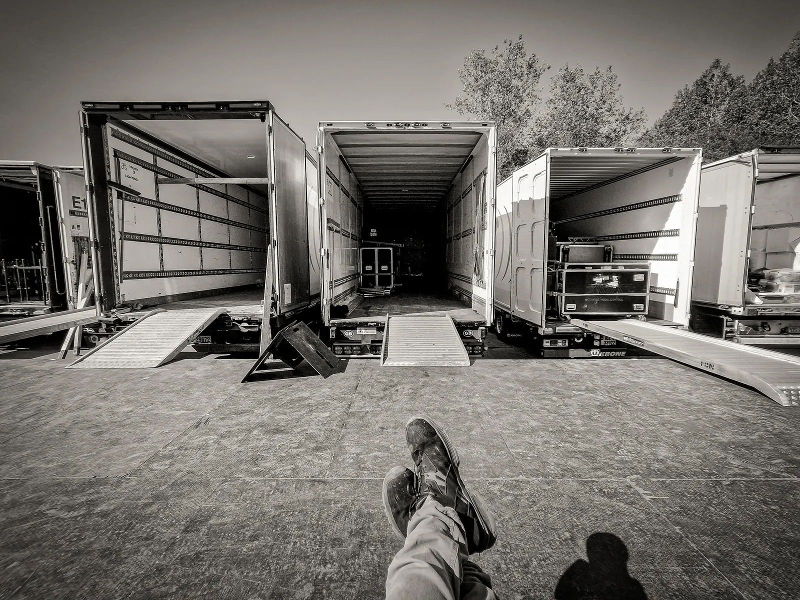 Trucks ready to be loaded